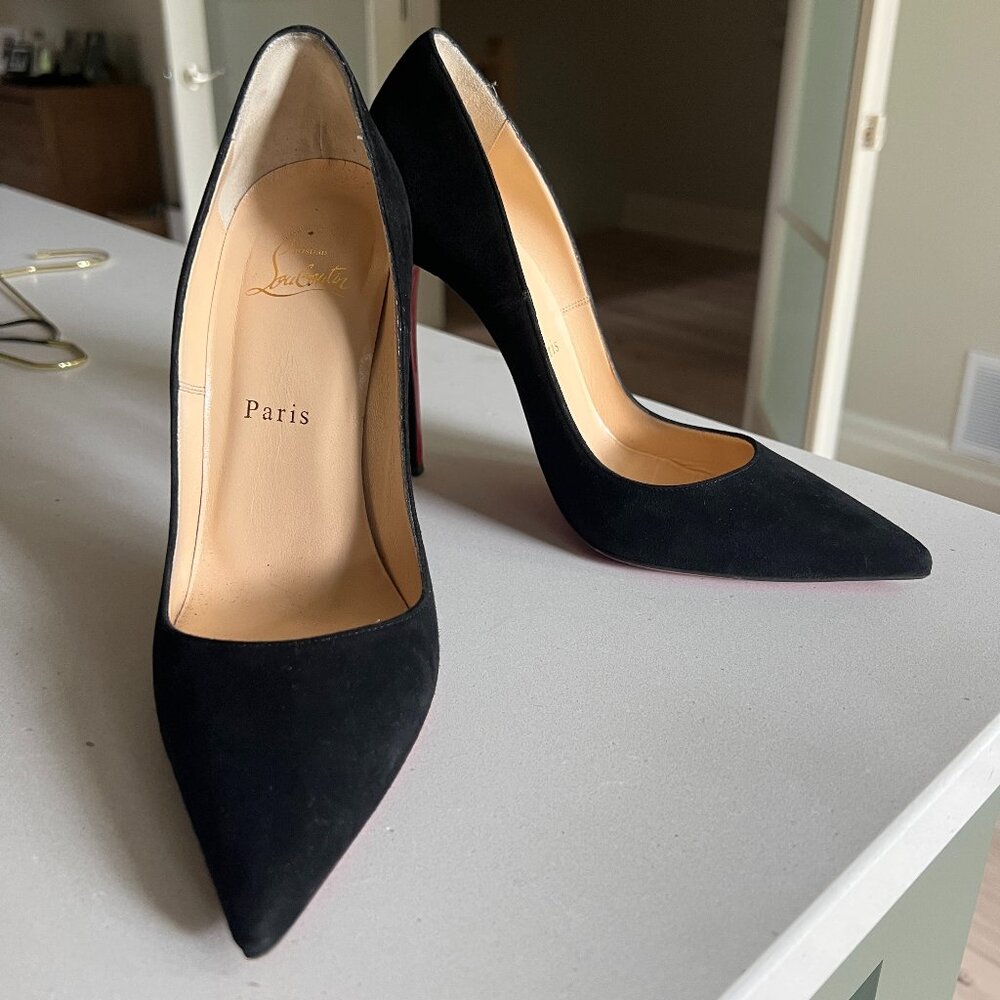 Christian Louboutin "SO KATE" Suede Pump Heels - Size 39